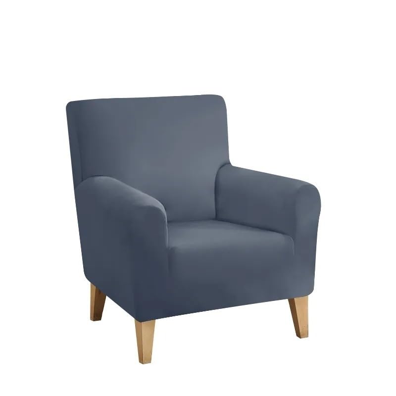 GSJNHY Armchair Cover Waterproof Armchair Cover Stretch Detachable Sloping Arm Back Slipcover Soft Single Small Chair Seater Sofa Covers For Home Club (Color : Greyblue, Size : 1 pc)