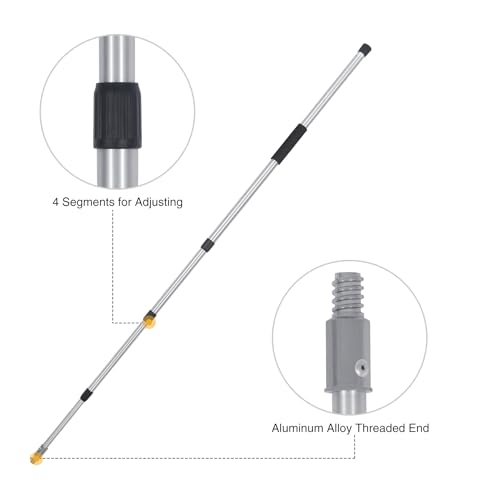 campMax Mehrzweck Verlängerungsstange, 3,6m Aluminium leichte dauerhafte Teleskopstange,Verlängerung für Farbroller Deckenfenster Reinigung (nur Pole)