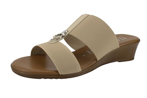 ITALIAN Shoemakers Women's Avery Wedge Sandal (Nude, US Footwear Size System, Adult, Women, Numeric, Medium, 8)