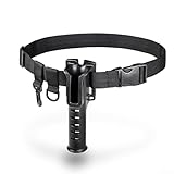 Honseadek Modifizierbare Gürteltasche für Angelruten, Gürtel für Angler, Bauchmuskelrutenhalter, 84 bis 140 cm Gürtel, kompatibel mit Ruten bis 3,5 cm Durchmesser – Angelausrüstung für Boot oder Ufer
