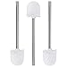 Produktbild WELLGRO 3 x Edelstahl WC-Bürste weiß - Ersatz Toilettenbürste - Klobürste - Bürste - Ersatztoilettenbürste - Ersatzbürste