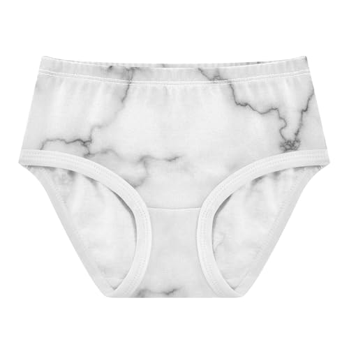 Elegant White Marble Black Veins Girls Underwear Toddler 2t Cotton Cute Panties Girl Artistic Underpants Briefs