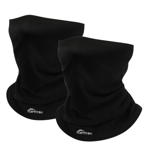 toptrek 2 Stück Schlauchschal Herren Damen Winter, Winddicht Warm halstuch, Hochelastisch Atmungsaktiv Halswärmer, Multifunktionstuch für Outdoor Laufen Radfahren Skifahren...