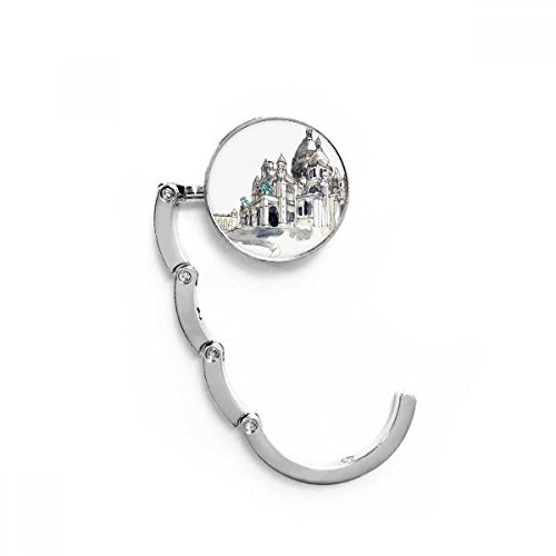 Sacré-Coeur porte-sac pliable de bureau au design multicolore soigné