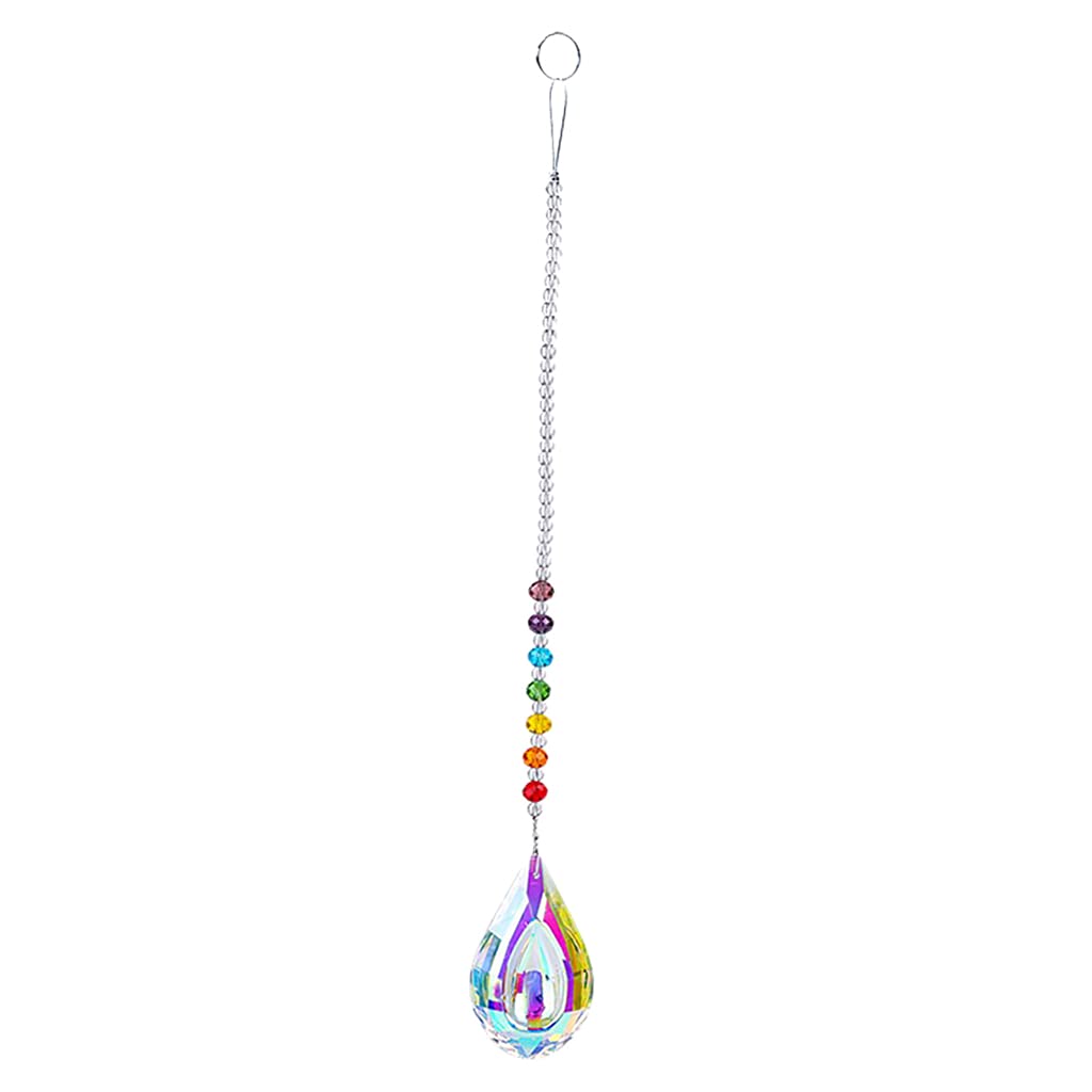 Hanging Crystal Chandelier Prism Rainbow Maker Porch Tree Decor D-image-5