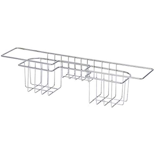 Bandeja de cocina de acero inoxidable, escurridor de platos, soporte para fregadero, cesta de cuchillos, esponja, organizador de platos