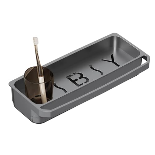 Duroecsain Caddy de fregadero de cocina de acero inoxidable, soporte para esponja de cocina | Organizador de fregadero de acero inoxidable grande para fregadero,Organizador de fregadero multifuncional