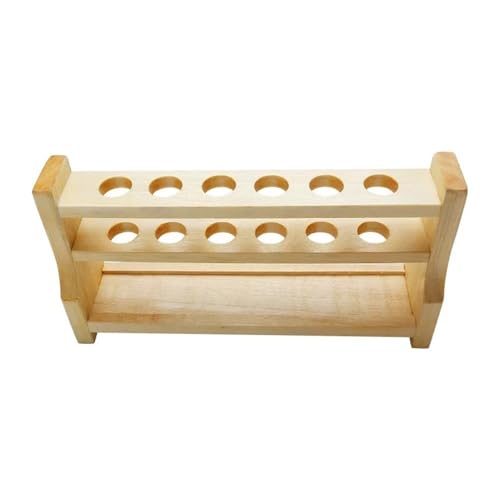 Support de tubes laboratoire bois 12 trous porte-tubes à essai gradués 10ml 50ml 100ml