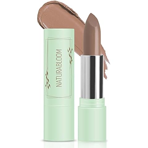 Naturabloom Vegan Lipstick (Hazel) - Sensational One-Stroke Long Lasting Lipstick from Natural Oils & Butters Full-Coverage Lip Color with Shea Butter & Coconut Extact - Premium Hydrating Lipsticks Cover