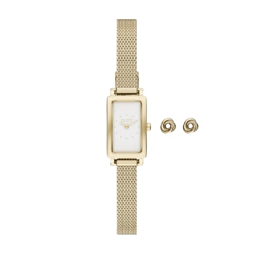 Skagen Hagen Micro Damen 31MM Goldfarbener Edelstahl Uhr SKW3178