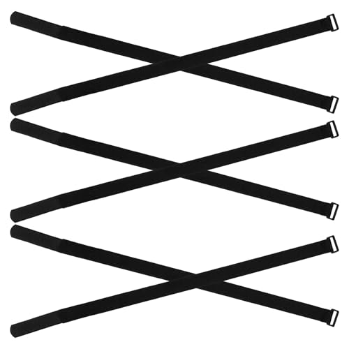 VALICLUD Lot de 6 Sangles de Fixation Réutilisables pour Parasol de Terrasse Réglables 25 MM X 600 MM Sangles Stabilisatrices Anti-Usure Résistantes au Vent Accessoires Pratiques pour