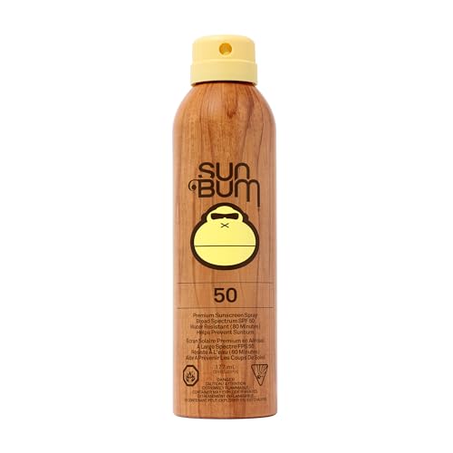 Sun Bum Original SPF 50 Sunscreen Spray, Vegan and Reef Friendly (Octinoxate & Oxybenzone Free) Broad Spectrum Moisturizing UVA/UVB Sunscreen with Vitamin E, 6 oz