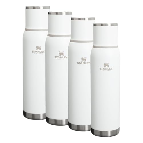 Image of Stanley Adventure-To-Go Vacuum Bottle 1.4 qt-Wide Mouth with Leakproof Cup Lid | Keep Drinks Hot or Cold | Packable for Travel | Insulated Stainless Steel Thermal Bottle | BPA-Free | Frost (Pack of 4)