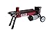 Boss Industrial 7 Ton Lightweight Portable High Powered Hydraulic Electric Firewood Log Splitter with Rubber Wheels for Home, Garage, or Cabin, Red