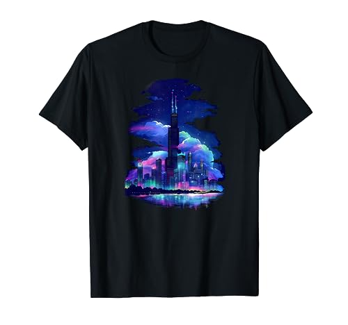 Chicago City Downtown Skyline T-Shirt