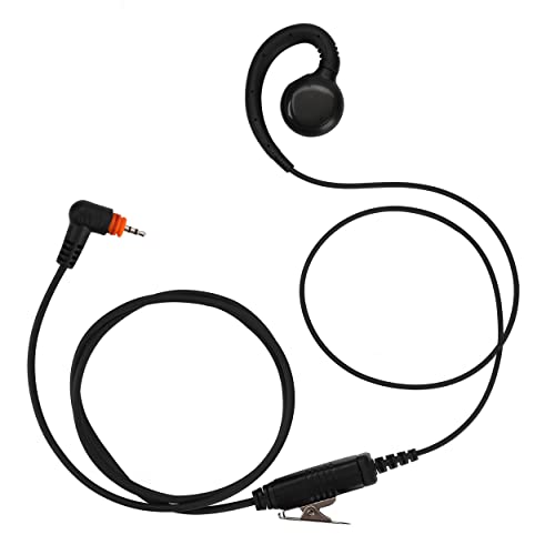 ERIPHA SL300 Radio Earpiece Compatible with Motorola SL7550 SL7550e SL3500e TLK 100 Walkie Talkie Single Pin 【C-Ring】 Two Way Radio Headset with PTT Mic Reinforced Cable