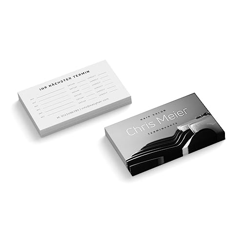 Terminkarten personalisiert | Hair Salon | 2-seitig | Querformat | Menge wählbar | Terminzettel | nächster Termin | Friseur | Stylist | Wellness | Beauty (500 Stück) Terminkarten personalisiert | Hair Salon | 2-seitig | Querformat | Menge wählbar | Terminzettel | nächster Termin | Friseur | Stylist | Wellness | Beauty (500 Stück)