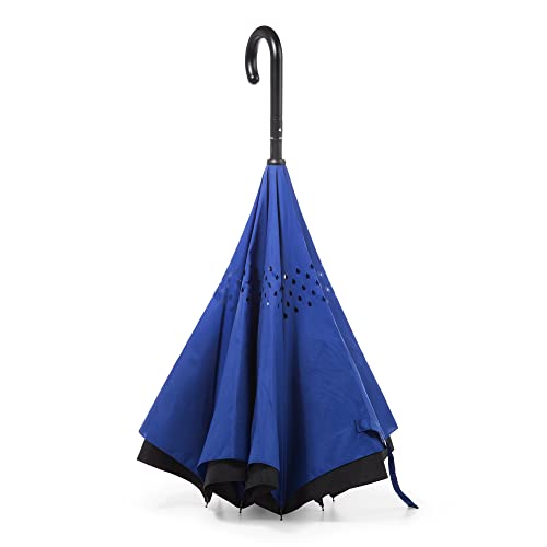 Totes Inbrella Reverse Close Umbrella, Invisible Water Repellent Coating, Auto Close #TOP6
