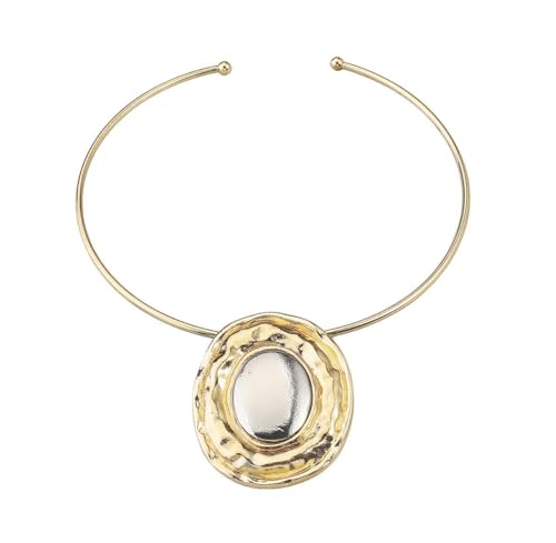 African Tribal Gold Pendant Necklace