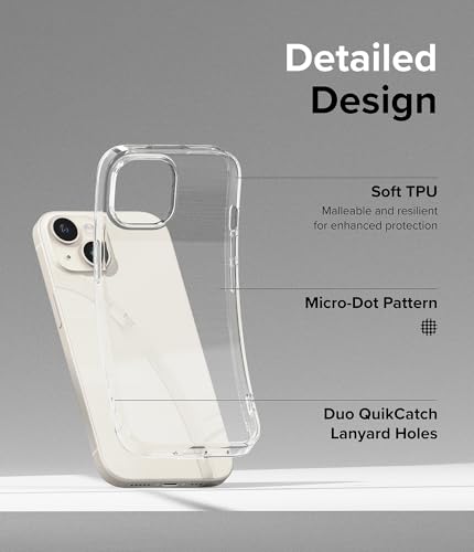 Image of Ringke Air Compatible with iPhone 15 Case Cover Transparent Lightweight Soft Flexible TPU Scratch Resistant Natural Form iPhone 15 Back Cover - Clear