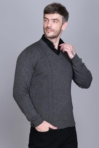 Image of V Neck Wool Sweater Pullover for Men Winter Fullsleeve | Warm Fabric