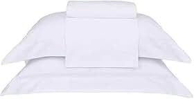 Buddemeyer Jogo de Cama King Cetim 300 Fios Buddemeyer Bud Vision New Colors II 100% Algodão Penteado Branco 4 peças