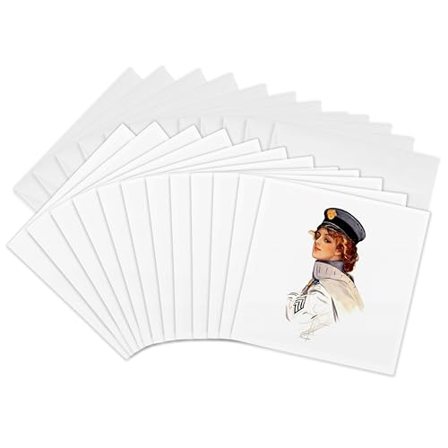 Cartes de vœux Air Force Girl édition Harrison Fisher haut de gamme