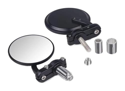 Rétroviseurs De Guidon Universels 22 Mm Pour Moto Accessoires Latéraux Fixation En Bout (2 Pièces) Rétroviseur De Moto
