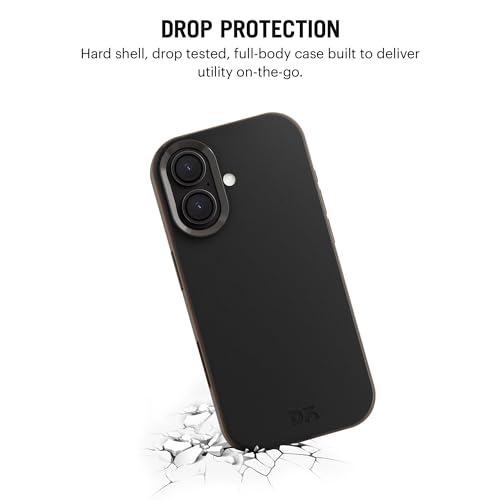 Image of DailyObjects Leatherite Case for iPhone 17 Compatible with MagSafe Wireless Charging | Black-Beige Hybrid Magnetic Back Cover