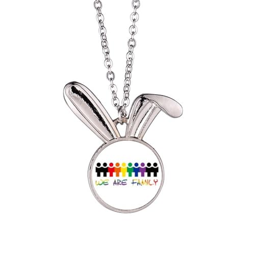 Collier drapeau arc-en-ciel LGBT We Are Faly bijou anti-ternissement