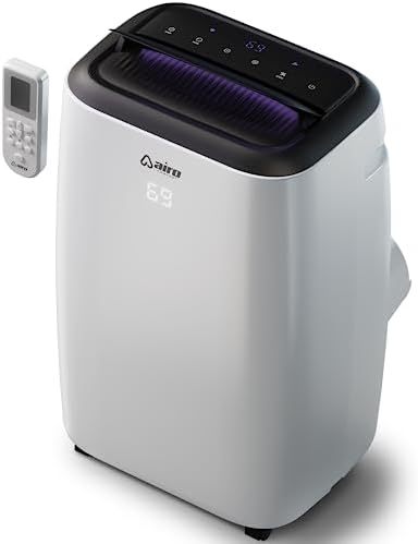 AIRO COMFORT Portable Air Conditioner 10000 BTU for Room 450 sq. ft, Floor Standing AC Unit with Remote Control & DYI Installation Kit