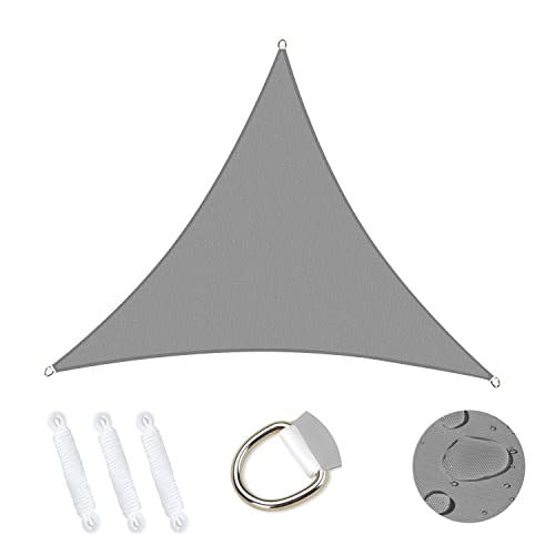 MOBESV Toldo Vela de Sombra Triangular 3x3x3m, Toldo Vela de Jardín Impermeable...