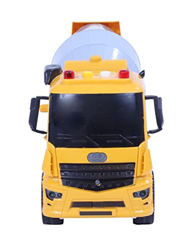 Image of Friction Powered Cement Mixture Trucks Toy for 3+ Years Old Kids Boys Girls Concrate Mixture Construction Truck with Light Music Pull Back Vehicle (Multicolor)