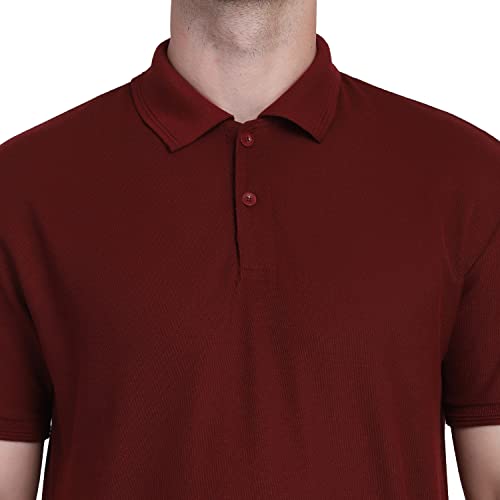 Image of INKKR Men's Casual Polo Neck Half Sleeve Solid T-Shirt (Pack-3)