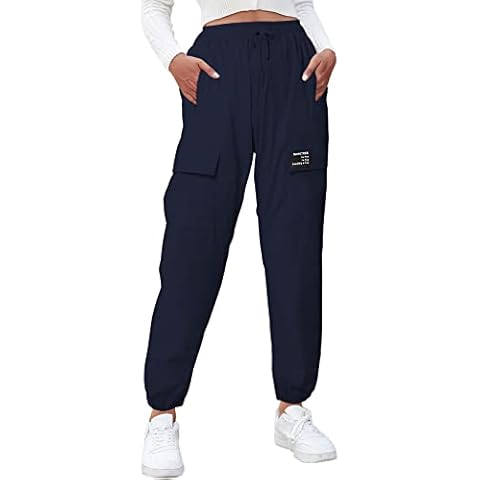 SANGTREE Girls' Quick Dry Cargo Jogger Pants Cover