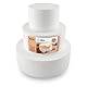 MCE-Commerce A3995893 Styropor Torte Set dreistöckig H 7cm, 10cm 15cm 20cm, EPS, weiß