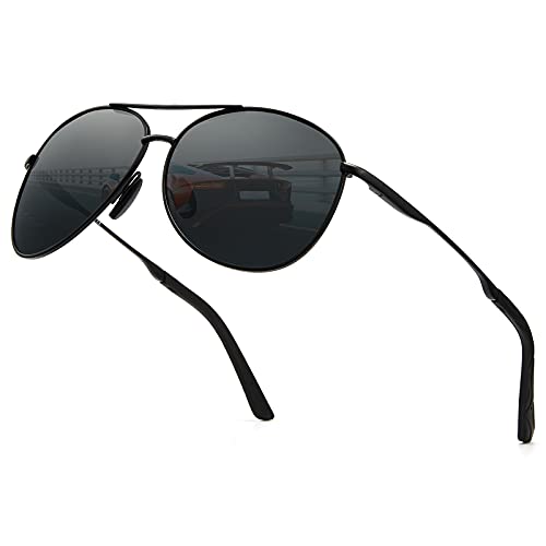 Image of Cyxus Aviator Sunglasses for Men Polarized UV400 Protection 1489 | Anti Glare,Davos Style,Military Pilot Sunglasses,Ideal for Driving Hiking Travel Outdoor Activities