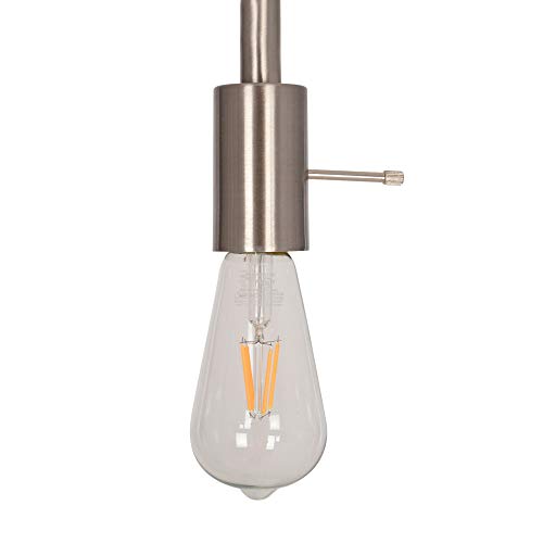 Catalina Lighting 22425-001 Modern Minimalist Sleek Faux Marble Floor Lamp, 62\", Brushed Nickel - Thumbnail 4