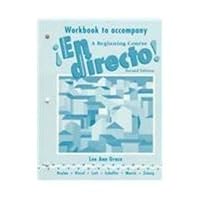Workbook to Accompany En Directo! A Beginning Course, 2nd Edition 0070069727 Book Cover