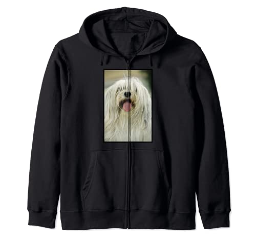 Shaggy Dog Zip Hoodie, Black
