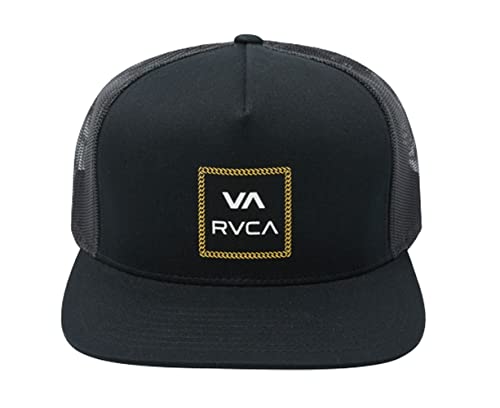 Image of RVCA Men's Trucker Hat, Adjustable Snapback Cap for Streetwear & Skating, Lightweight Breathable All-Day Comfort
