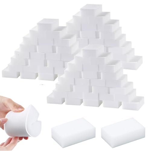 Esponjas borradoras de limpieza multiusos blancas, lote de 100 unidades 2