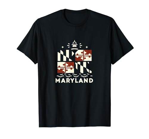 Maryland - Maryland Flag - Maryland Logo T-Shirt