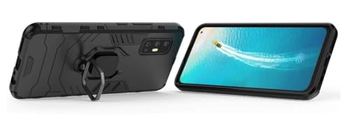 Image of ONELIKE 360 Shockproof Slim Drop Full Body Protection Robot Ring Phone Back Cover for vivo 1919 / vivo V17 - Black