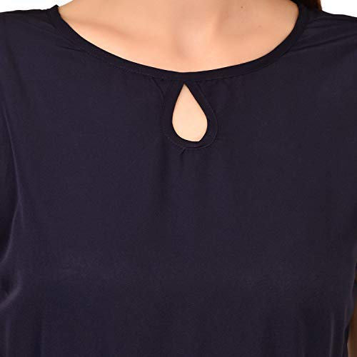 Image of Women's Sleeveless Peplum Top with Waist Tie Belt