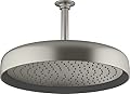 KOHLER 26292-BN Statement™ Round 14" Single-Function Rainhead, One-Spray Rain Shower Head, Rainfall Shower Head, 2.5 GPM, Brushed Nickel