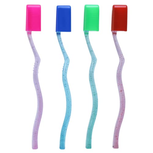 Image of MAXI System Hard Toothbrush for Adults | Deep Plaque & Stain Removal | Anti-Bacterial Travel Cap | Manual Big Head Hard Bristles Tooth Brush | Multicolor Pack of 12