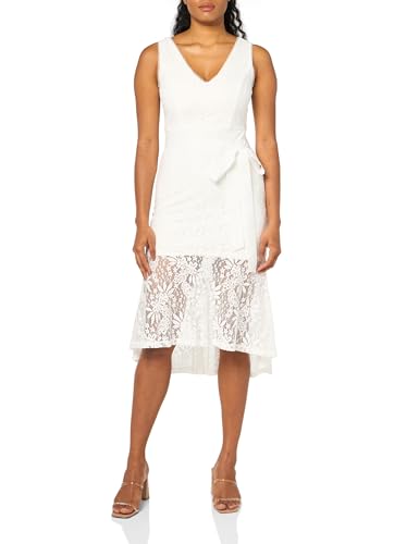 Image of Adrianna Papell Women's Lace Midi Flounce Dress