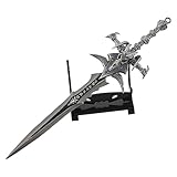 AKINMA Colección de Armas en Miniatura de Personajes de Juegos de Fantasía: Modelos de Exhibición de Escritorio con Soportes: Ceniza, Agonía de Escarcha, Aullador de Sangre.(Frostmourne 22cm)