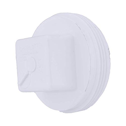 Charlotte Pipe 2" Cleanout Plug Pipe Fitting - Schedule 40 PVC DWV (Drain, Waste and Vent) Durable, Easy to Install, High Tensile and Sound Deadening for Home or Industrial Use (Single Unit)